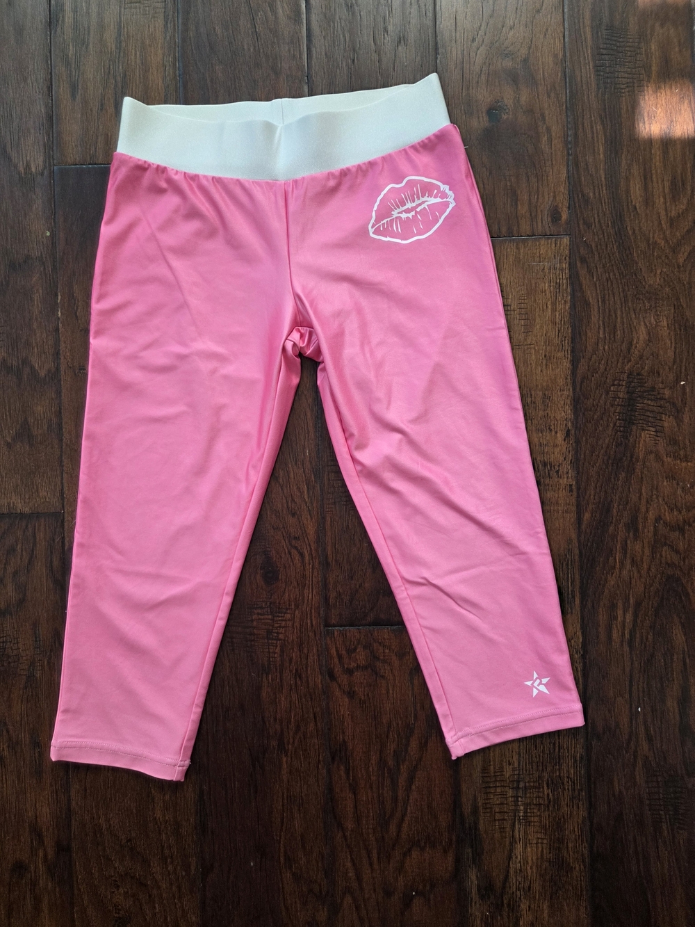 Rebel Athletic Cheer Pink Capri Leggings  Size Adult S